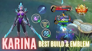 Karina's TRUE Potential Unlocked!! HIGH damage!! - Build Top 1 Global Karina ~ MLBB Solo Ranked