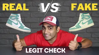 Real Vs Fake Sneakers | Air Jordan 1 High Turbo Green Legit check | How to spot Fake Sneakers