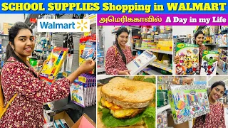 🖍️ Back to School Supplies Shopping - America | Walmart Shopping | Day in My Life | USA Tamil VLOG