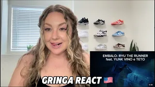 GRINGA REACT 🇺🇸: EMBALO- RYU THE RUNNER feat. YUNK VINO e TETO