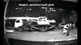 Появилось видео обрушения бетонной плиты на Ковалихинской