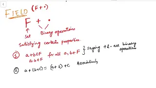 Lecture 1: Linear Algebra ( what is a FIELD ?)