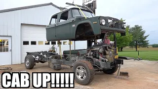 DODGE D200 SWEPTLINE GETS CAB PUT ON NEW CHASSIS!!!! THIS IS HUGE!!!!