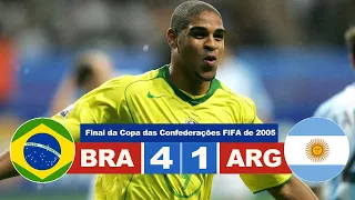 Brasil 4 x 1 Argentina - melhores momentos final da copa das confederações fifa 2005