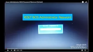 Удаление пароля BIOS администратора Asus