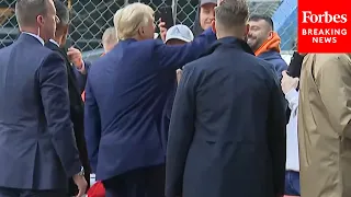 VIRAL MOMENT: Trump Greets Construction Workers At NYC Site