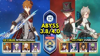 C0 Childe International & C0 Lyney Overload | Spiral Abyss 3.8/4.0 Floor 12 9 Stars | Genshin Impact