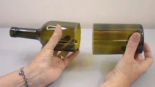 Cómo cortar botellas (sin electricidad ni fuego) para usar en la decoración de tu hogar 🌼 Artesanato