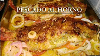 PESCADO AL HORNO RELLENO FÁCIL RÁPIDO Y DELICIOSO