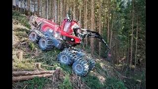 🌲|4K| • Komatsu 931XC & Ritter Winch • *DroneView* • Steilhang / Slope • Forst Van Den Nagel • #1🌲