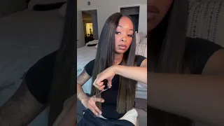 Quick Weave W/ Minimal leave-out | Feathered Look | Straight Hair