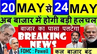 बाजार में बदलाव? 03 BIG NEWS🔥LATEST STOCK MARKET NEWS⚫DALAL STREET WEEK AHEAD⚫FOMC, ELECTION, Q4,RBI