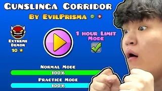 🔥DORAMI vs GUNSLINGA CORRIDOR🔥 (1 HOUR LIMIT CHALLENGE) | Geometry Dash