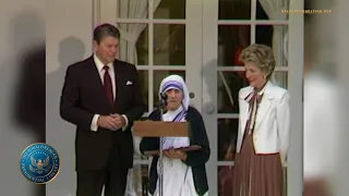 President Reagan Presenting the Presidential Medal of Freedom to Mother Teresa – 6/20/1985