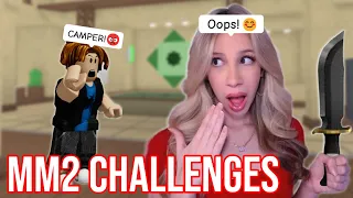 Attempting ROBLOX MM2 CHALLENGES 🔪
