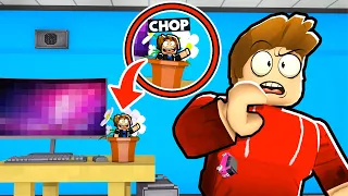 ROBLOX HIDE AND SEEK BUT CHOP USES BIG BRAIN TO HIDE