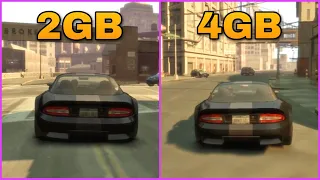 GTA 4 RAM COMAPRISON 2GB VS 4GB