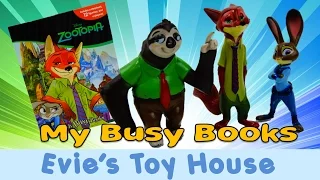 Disney Zootopia My Busy Books Review - Judy Hopps, Nick Wilde, Flash the Sloth | Evies Toy House