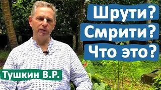 ШРУТИ? СМРИТИ? ЧТО ЭТО? • ВАСИЛИЙ ТУШКИН