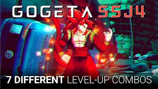 7 Different GOGETA SSJ4 Level-Up Combos (1-7) ⚔️ DBFZ Compilation 1.32
