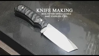 KNIFE MAKING / ROCK PATTERN KNIFE 수제칼 만들기#38