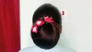 Easy bun hairstyles traditional #bun  #hair #bundesign