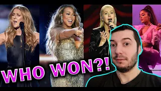 Mariah and Celine SLAYED Ari and Christina! - VOCAL BATTLE (Reaction) - Who did the best???