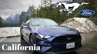 На кабрике по Западу США.LITE Обзор FORD Mustang 2019,California,Yosemite Park.