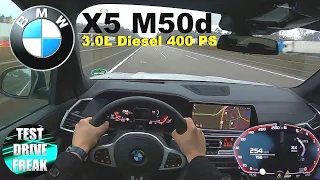 2020 BMW X5 M50d xDrive G05 400 PS TOP SPEED AUTOBAHN DRIVE POV