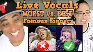 Famous Singers WORST vs. BEST Live Vocals (Compilation) Same Song Comparison REACTION