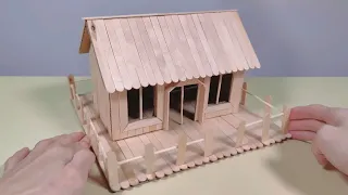 如何通過雪糕棒製作一個微觀小房子？ How to make a microscopic house with ice cream sticks?