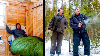 My First Night in the Tiny Cabin! (& Wheel Gun Walkabout) #74