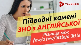 Підводні камені ЗНО з англійської мови: різниця між few/a few/little/a little