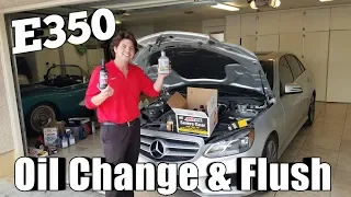 2014 Mercedes E350 Motor Oil Change & AMSOIL Engine Flush