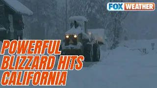 Conditions Starting To Deteriorate As Dangerous Blizzard Pounds California Mountains