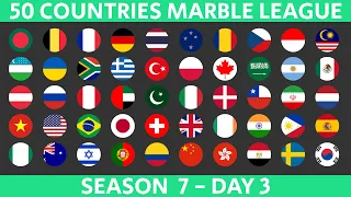 50 Countries Marble Race League Season 7 Day 3/10 Marble Race in Algodoo