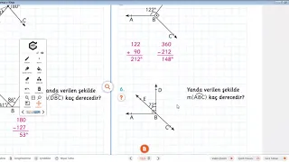 6.Sınıf Tümler-Bütünler-Ters Açı Uygulamaları