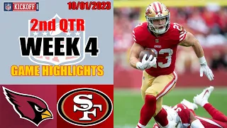 San Francisco 49ers vs Arizona Cardinals GAME HIGHLIGHTS HD | NFL Week 4 - 10/01/2023