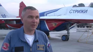 В Екатеринбург прилетели истребители МиГ-29 пилотажной группы "Стрижи"