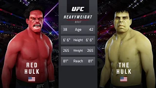 Red Hulk vs. Hulk (EA Sports UFC 3) - CPU vs. CPU - Crazy UFC 👊🤪