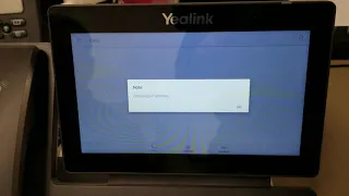 Yealink phone in compliance rebooted. Have to factory reset to get the phone to work.