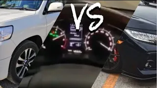 Honda Civic Vs Land Cruiser | Drag Race| In pakistan | @AS Moto Vlogs