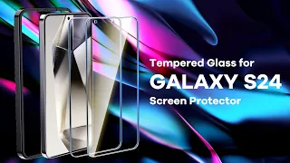 Samsung Galaxy S24 Tempered Glass Screen Protector Installation Effect Video | AACL