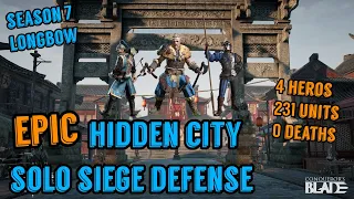 Conquerors Blade: Hidden City Siege Defense | Solo Longbow PVP (Season 7)