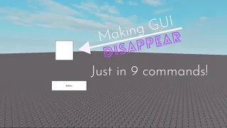 How to make GUI disappear on click of a button Roblox Studio [EP1]