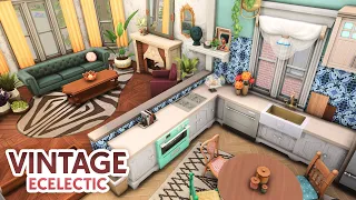 Colorful Vintage Eclectic Apartment // The Sims 4 Speed Build: Apartment Renovation