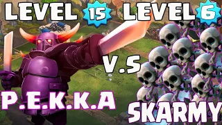 LEVEL 15 PEKKA vs LEVEL 6 SKARMY PT1 4k60fps