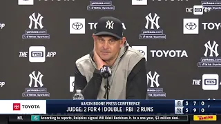 Aaron Boone discusses Aaron Judge, Anthony Rizzo's performance in 5-3 win