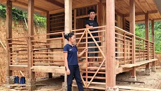 Full Video 120: Building and Finishing Wooden House, Preparing Wood for Kitchen | Dang Thi Mui