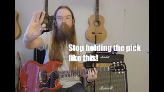 Fixing index finger pain in the picking hand